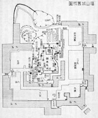福山城旧状図