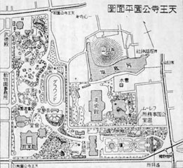 天王寺公園平面図